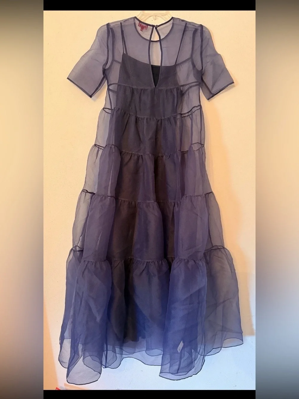 STAUD Hyacinth Organza Maxi Dress